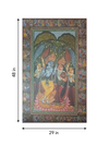 The Divine Union: Radha and Lord Krishna with Gopis in Kalighat and Pattachitra Art by Sonali Chitrakar