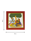 The Eternal Lovers: Lord Krishna and Radha in Phad by Kalyan Joshi