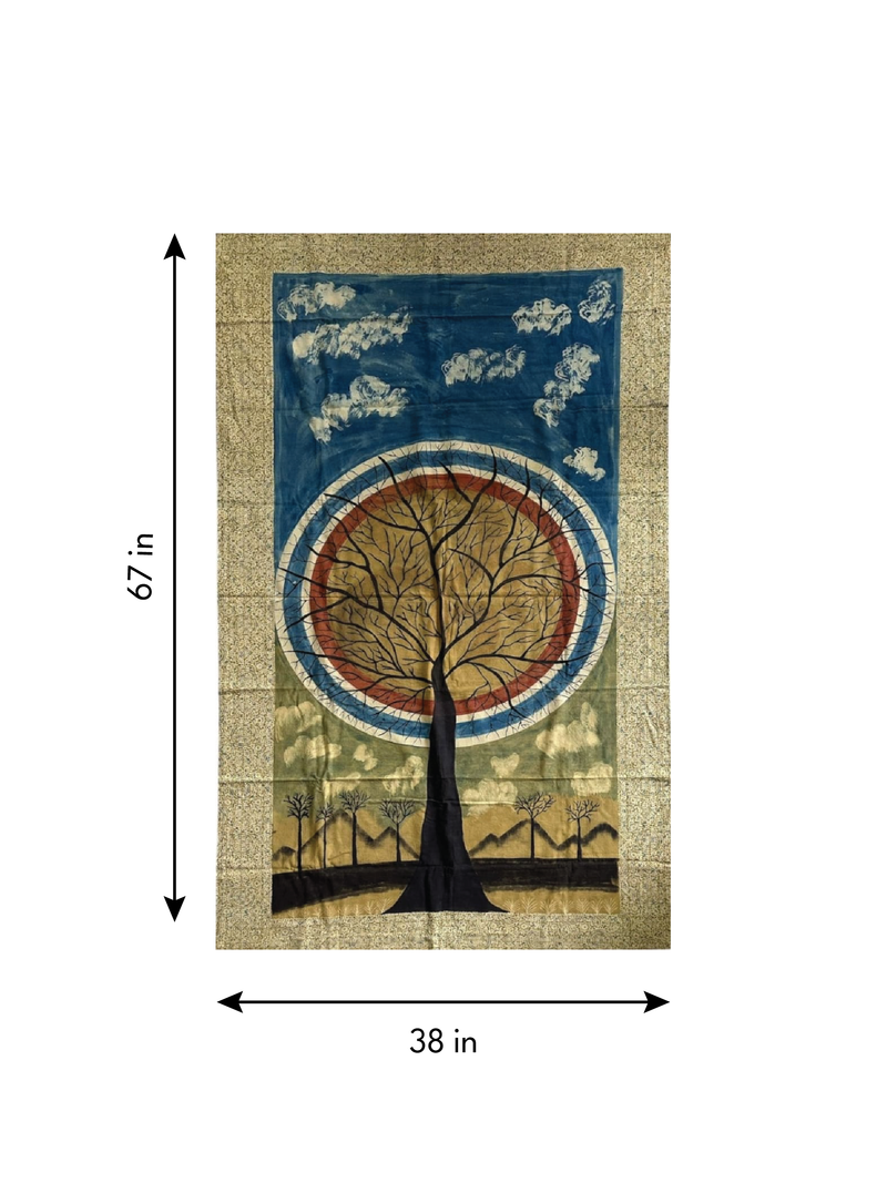 The Fall of Leaves: Ajrakh Art by Mubassirah Khalid Khatri