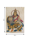 The Fierce Goddess: Durga Simhavahini in Kalamkari by Kanukurthi Guna Sekhar Sai