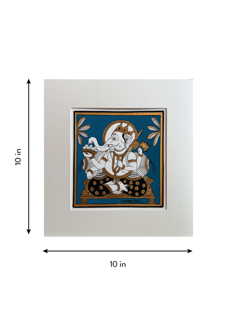 The God of Beginnings: Lord Ganesh in Phad Painting by Kalyan Joshi