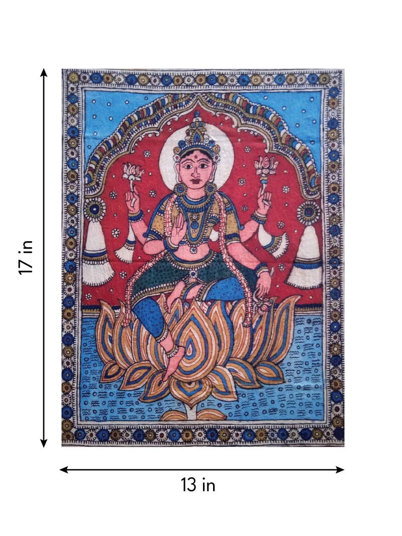 The Goddess of Wealth: Lakshmi in Kalamkari by Siva Reddy