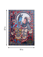 The Graceful Symphony: Radha Krishna in Kalamkari by Siva Reddy