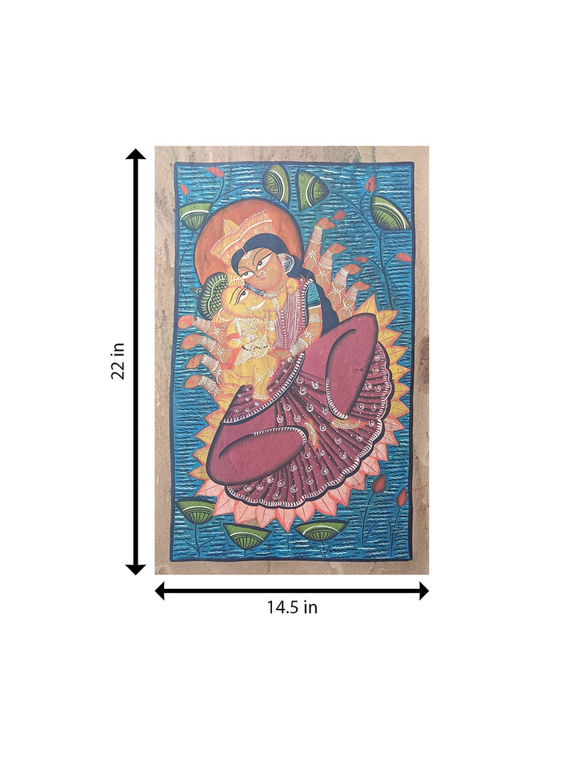 The Holy Embrace: Parvati Ganesha in Kalighat by Sonali Chitrakar