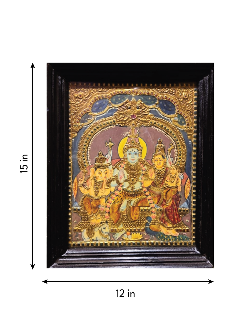 The Ideal Family: Shiv Parivaar in Tanjore by Sheratone Antique Arts