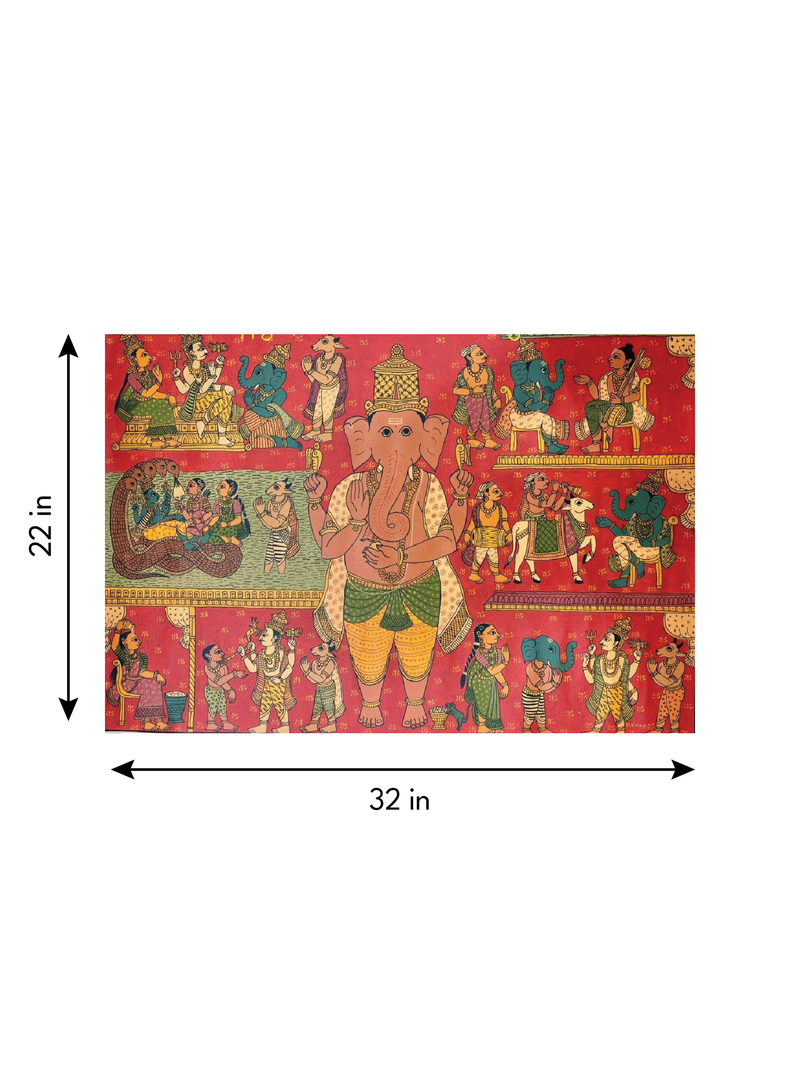 The Lord of New Beginnings : Lord Ganesha in Cheriyal Art by D. Vinay Kumar