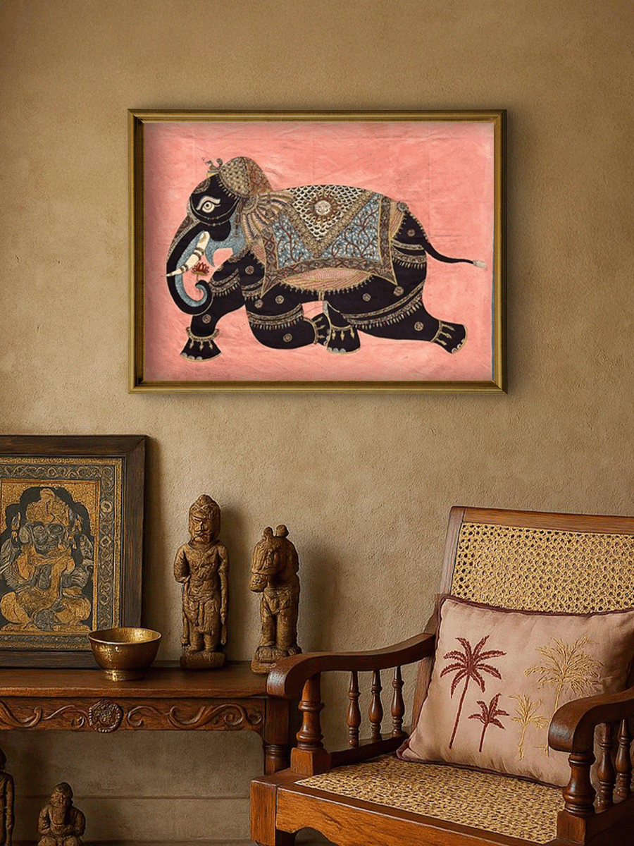 The Majestic Elephant in Mata Ni Pachedi | Indian Art