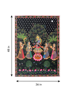 The Night of Devotion: Sharad Purnima in Pichwai Painting by Naveen Soni