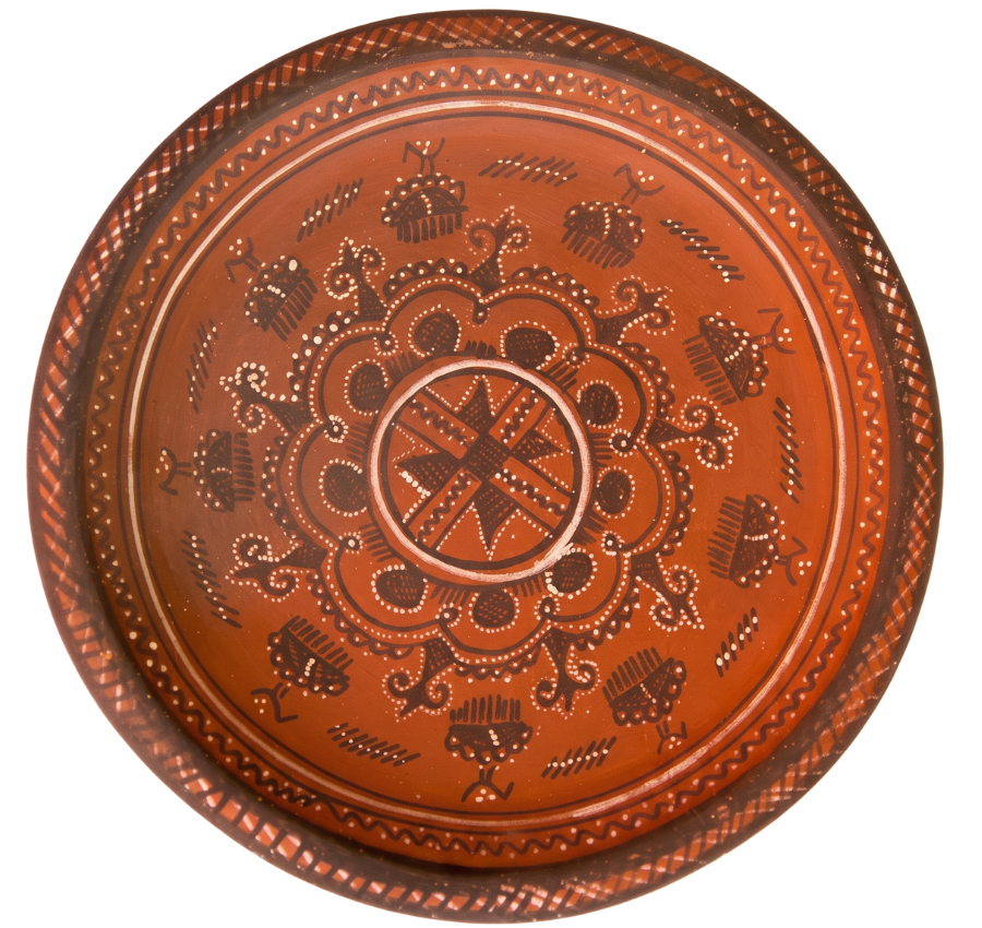 The Rain Clouds Mandala Plate in Khavda Pottery by Abdul Kumbhar Thumbnail