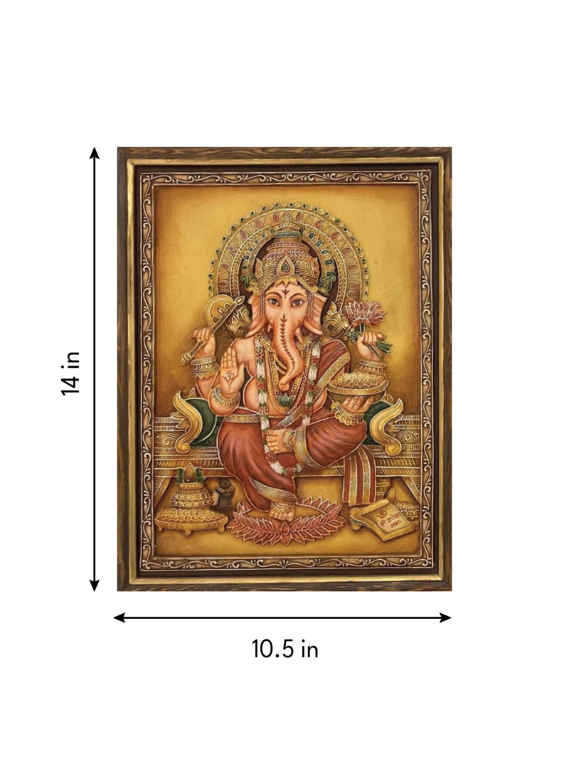 The Remover of Obstacles: Lord Ganesha in Stone Dust by Amita Sachdeva