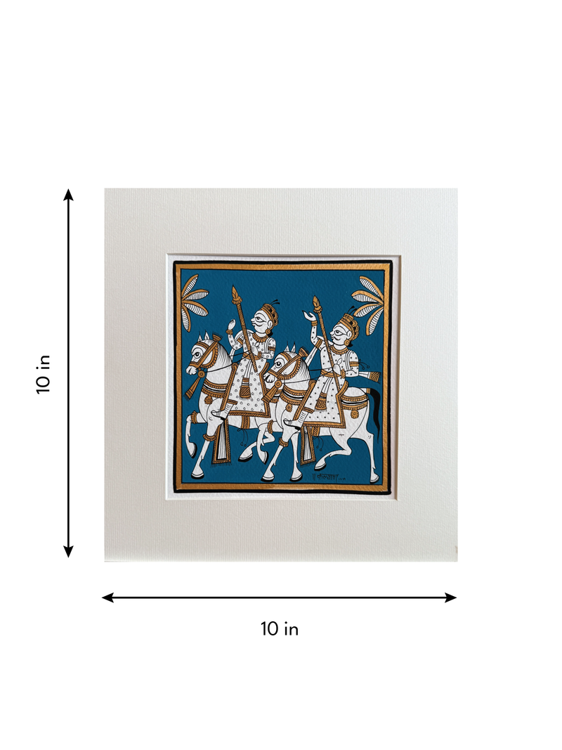 The Royal Cavalry: A Phad Painting by Kalyan Joshi