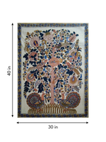 The Tales of Nature: Tree of Life with Peacocks in Kalamkari by Siva Reddy
