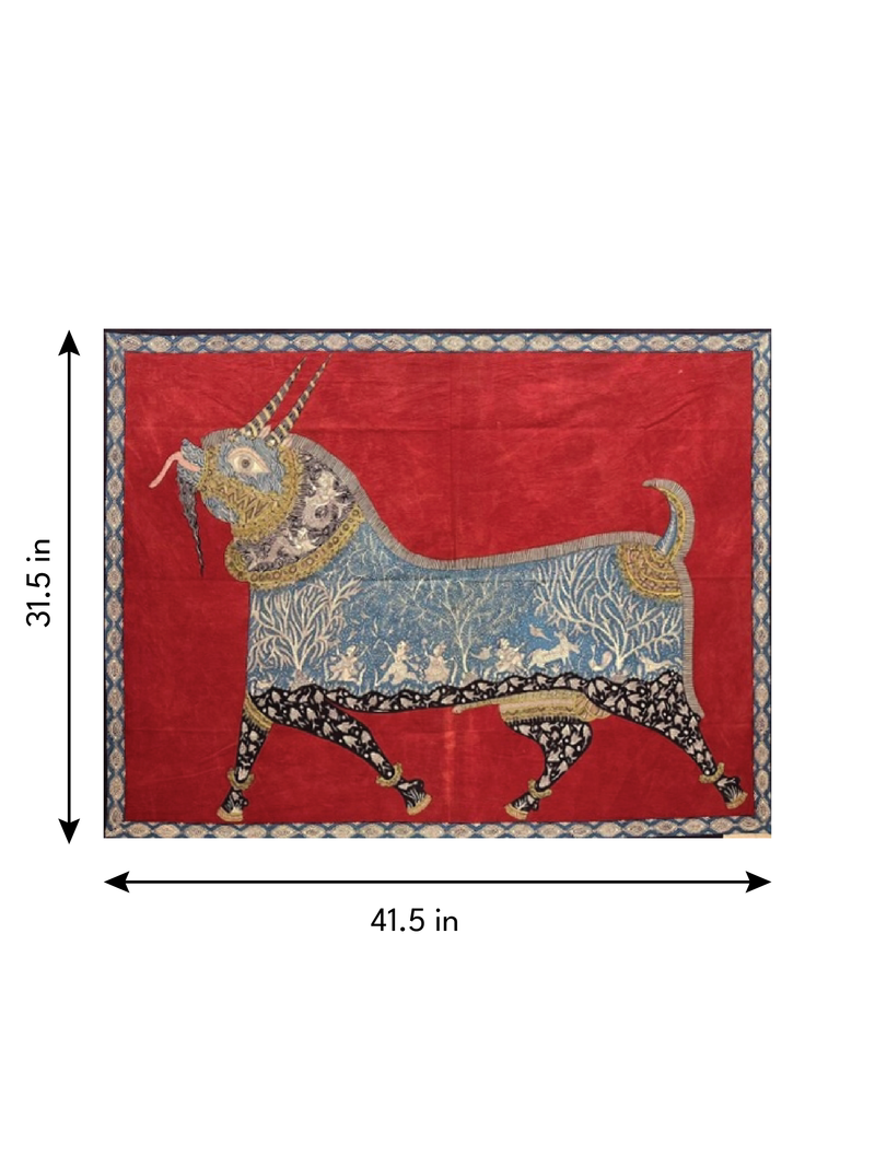 The Vahan of Meldi Maa: Goat in Mata ni Pachedi by Sanjay Chittara 