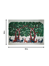 The Vibrant Herd: Trees and Deer in Gond Painting by Choti Tekam