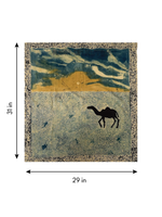 The Walk in Rann of Kutch: The Camel Ride in Ajrakh art by Mubassirah Khalid Khatri