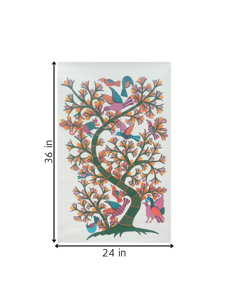 Tree Of Life in Gond by Kailash Pradhan