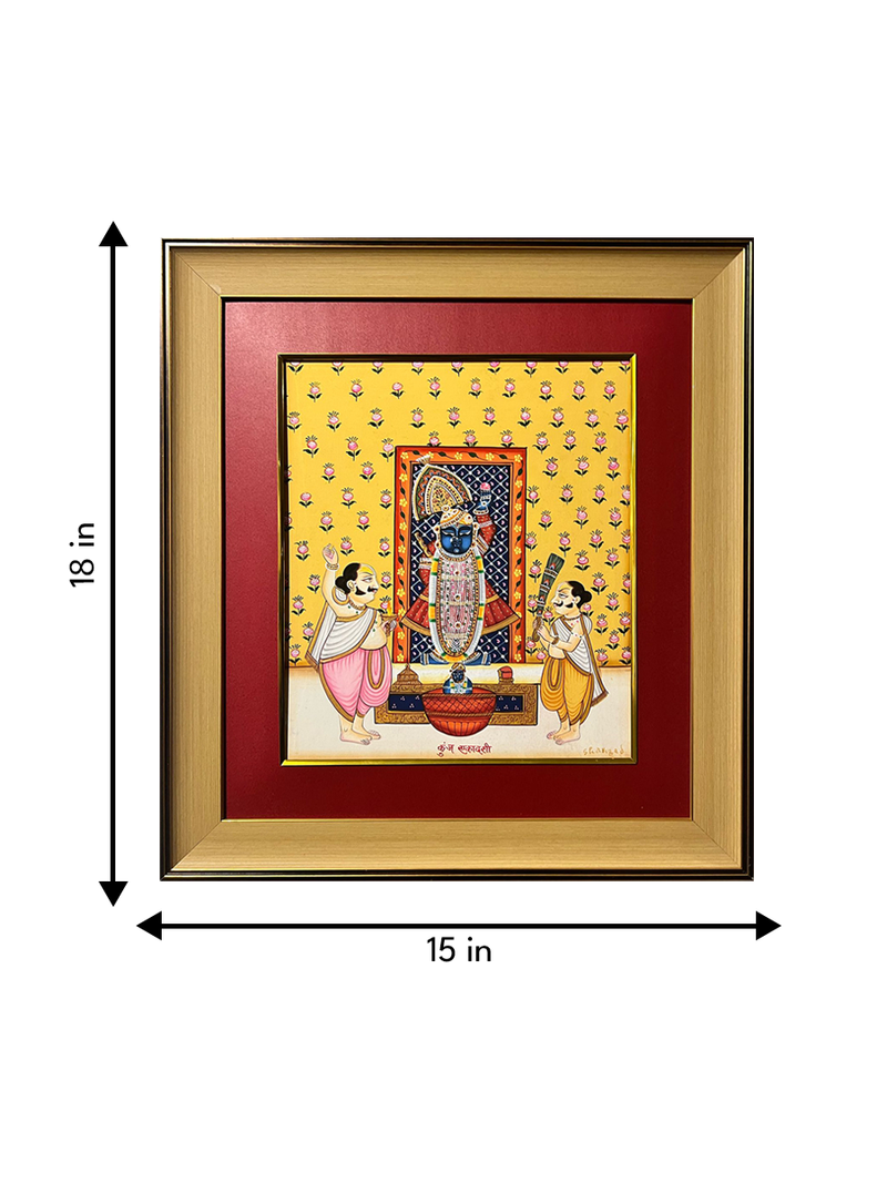 Worshipping Shrinathji In Pichwai by Shehzaad Ali Sherani