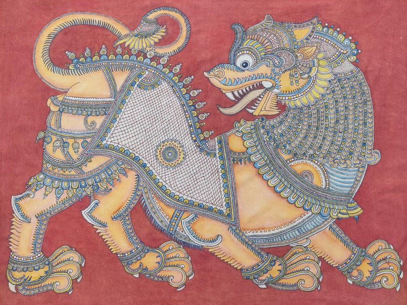 Yali in Kalamkari Painting Online for Sale