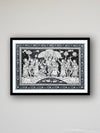 The Divine Radha Krishna and Gopi Rasleela Pattachitra Painting available in shop for purchase.