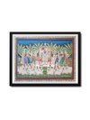 Krishna and the gopis kishangarh painting by shehzaad ali sherani For Sale