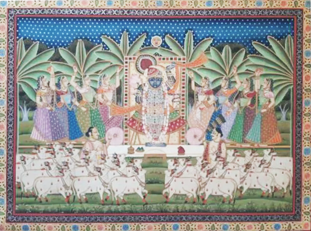 Order Krishna and the gopis kishangarh painting by shehzaad ali sherani