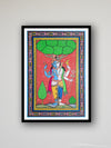 The Vibrant Ardh Shiva-Vishnu Pattachitra Painting Amidst Nature's Splendor available for purchase in the shop.