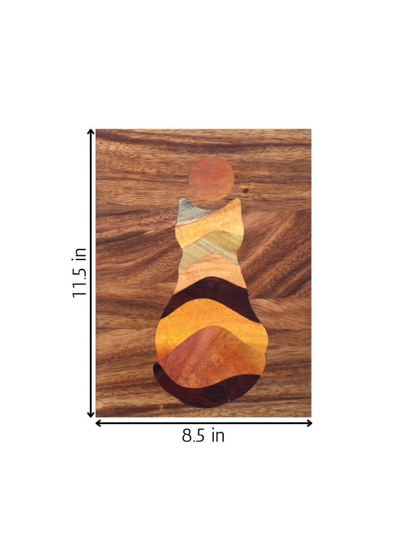 Shop Mysore Wooden Inlay Cat Painting Online