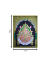 Embodiment of Wealth: A Gilded Portrait of Goddess Lakshmi in Mysore Art for sale
