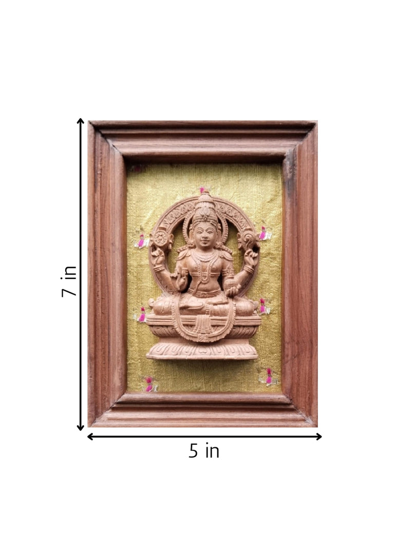 Goddess Lakshmi in Miniature Kadam Wood Carving for sale