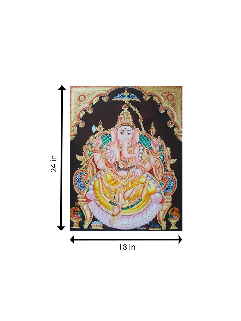 Lord Ganesh's Majesty: Mysore Painting for sale