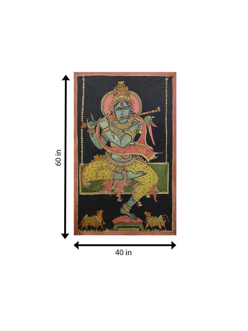 Lord Krishna In Kalamkari for sale