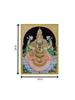 Lotus of Divine Grace: A Mysore Painting Tribute to Goddess Lakshmi for sale