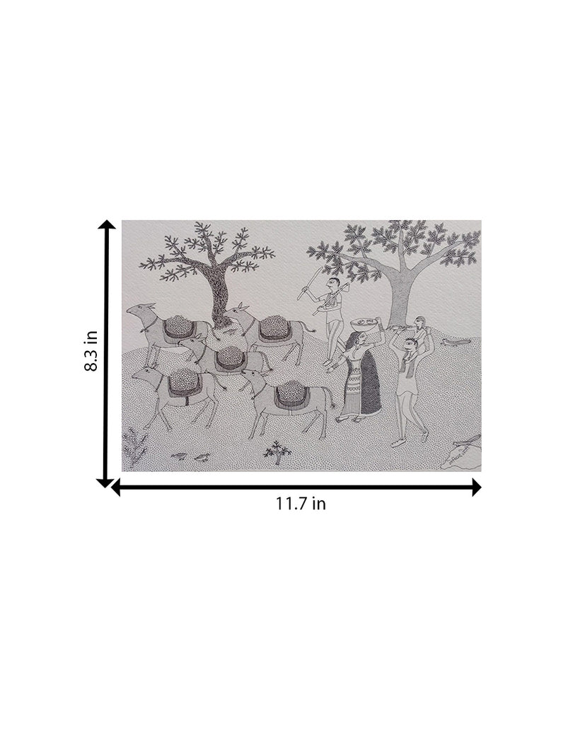 Pastoral Scene in Jogi Art for sale