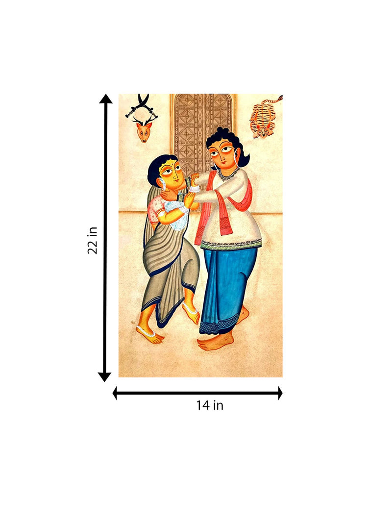 Rhythms of Love in Kalighat Painting for sale