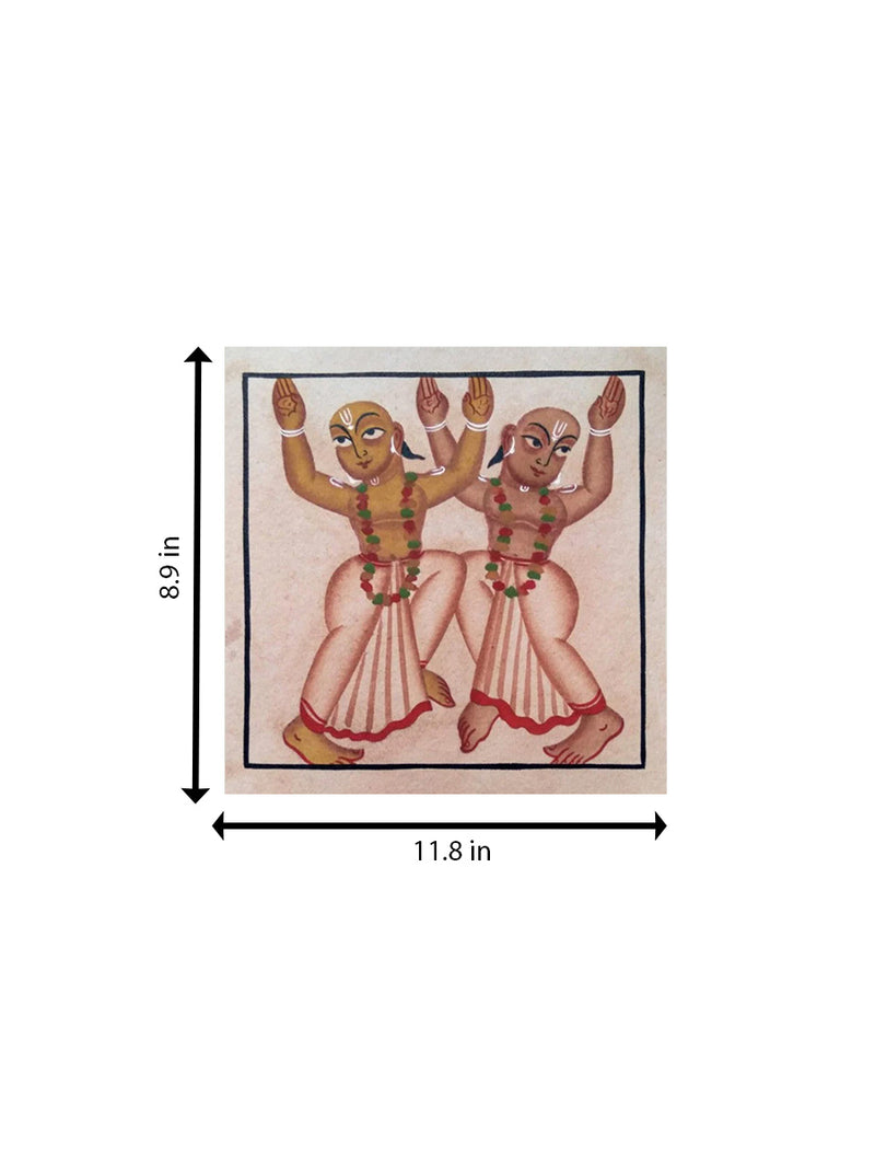 Shikha of Devotees in Kalighat Painting for sale
