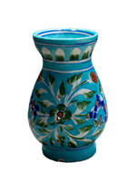 Shop Blooms of Twilight: Tealight Serenity in the Blue Garden Blue Pottery By Gopal Saini