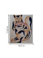 The Mischievous Cat:Kalighat Art by Bapi Chitrakar
