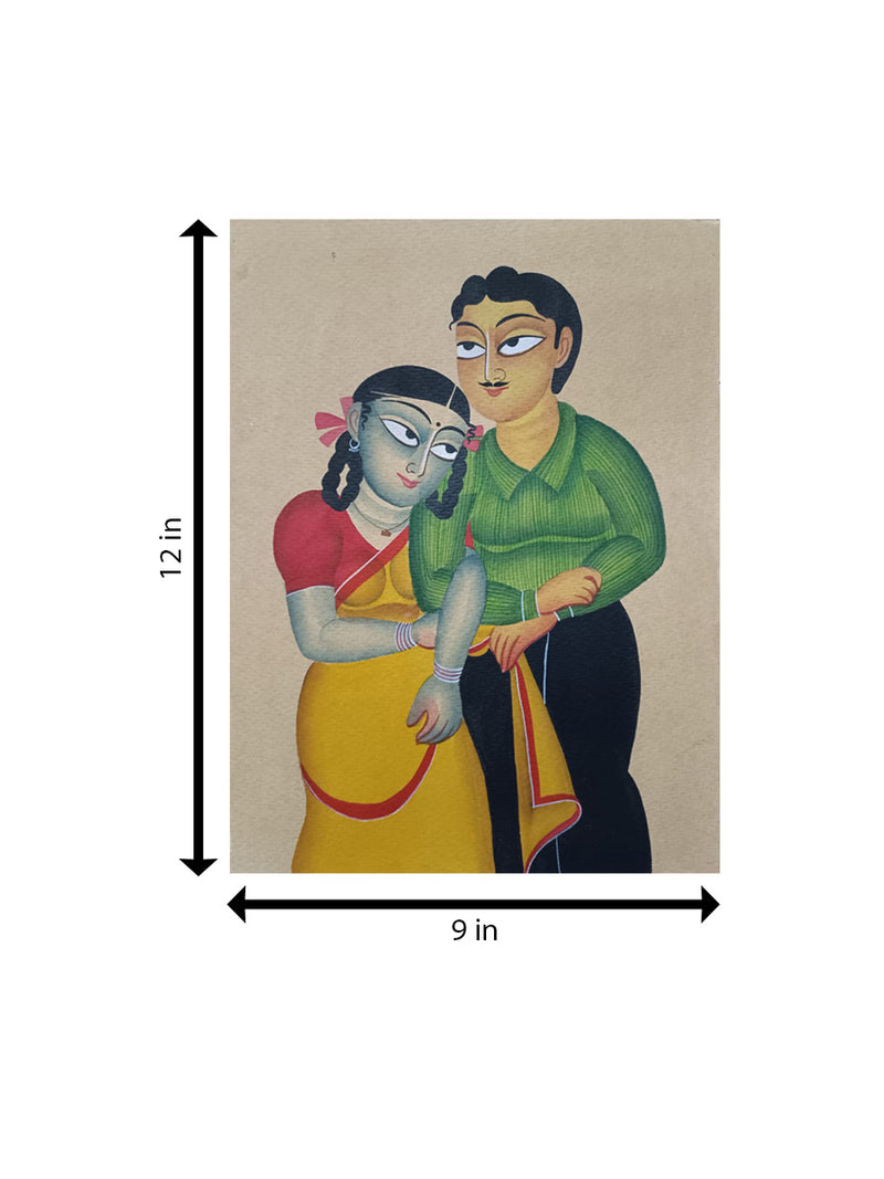 Women and Man In Kalighat by Anwar Chitrakar for Sale