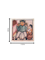 Babu with Hookah in Kalighat Painting for sale