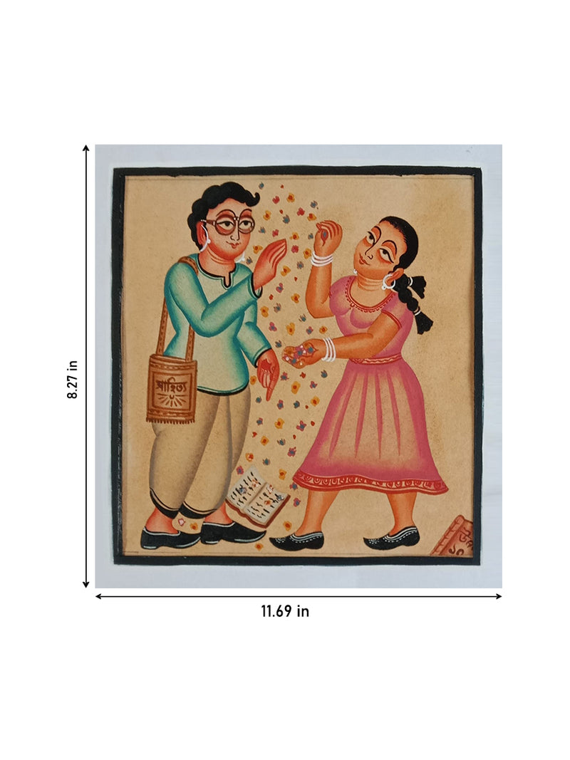 Blossoming Romance: Lovers Amidst Flowers In Kalighat by Bapi Chitrakar