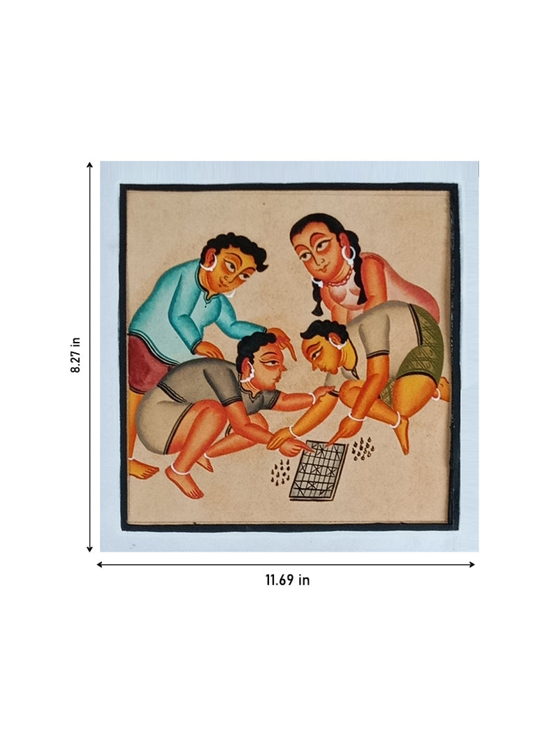 Childhood Days in Kalighat by Bapi Chitrakar for Sale