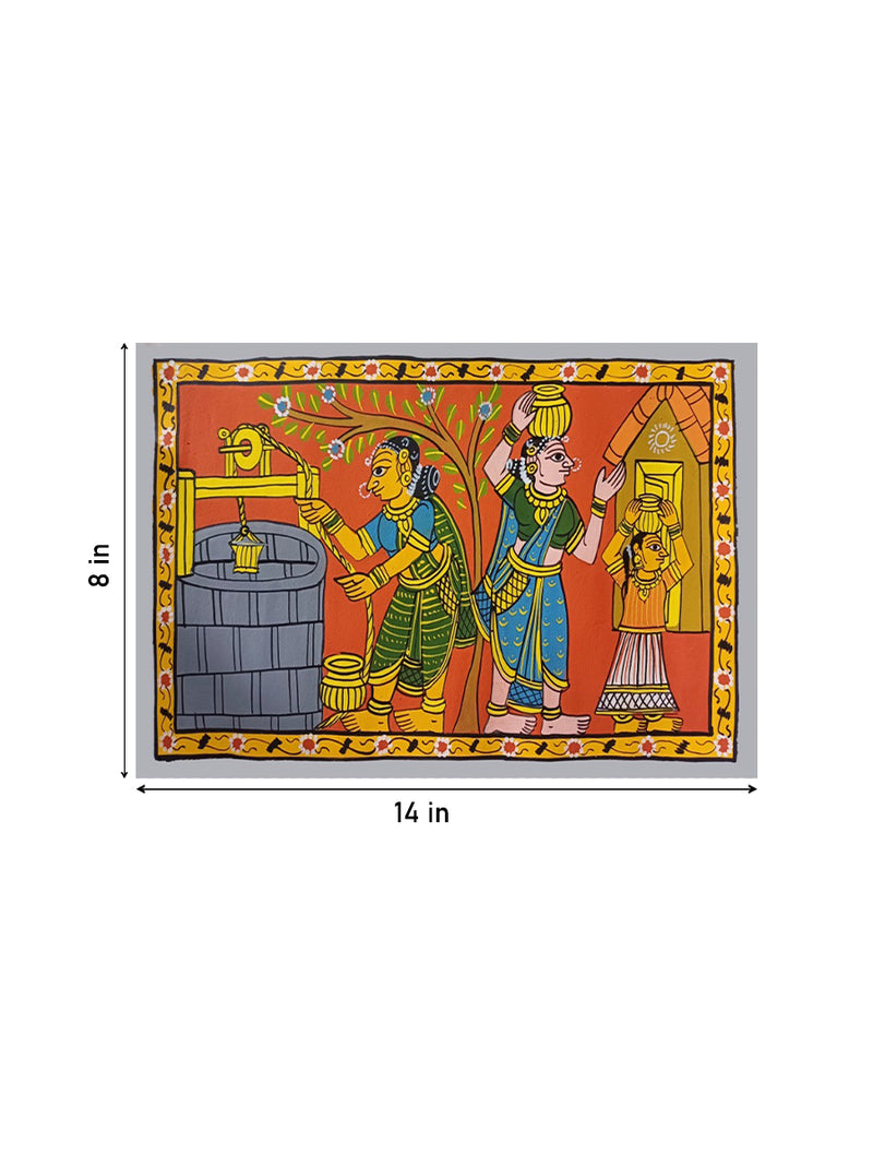 Countryside Women:Feminine Grace In Cheriyal Scroll by Sai Kiran for SAle