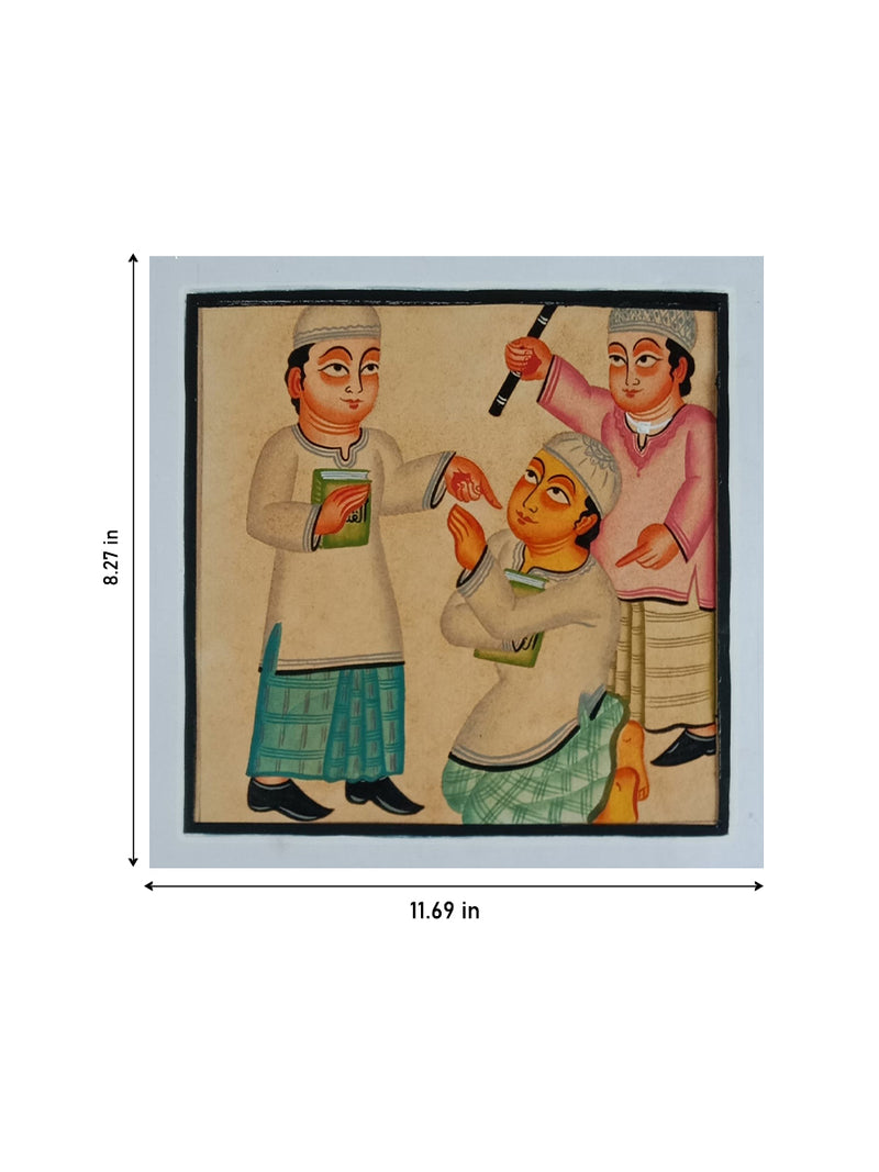 Learning in Madrasah In Kalighat by Bapi Chitrakar
