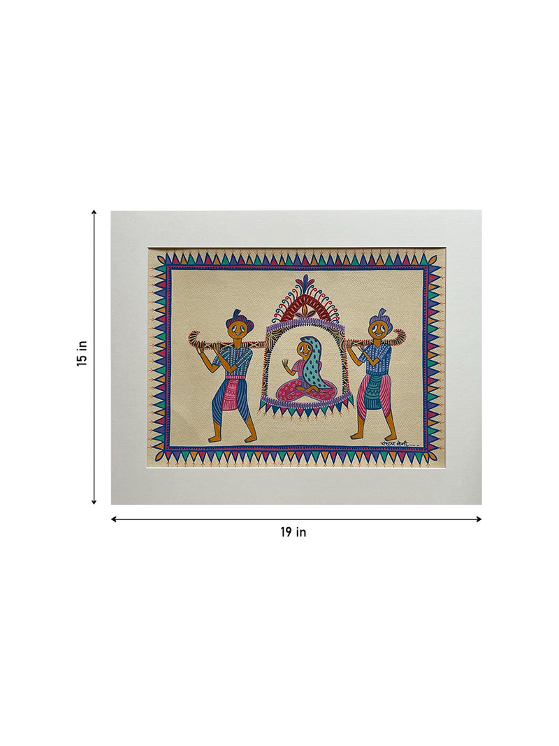 Buy The Traditional Paalki (Palanquin) In Pithora art by Chanchal Soni
