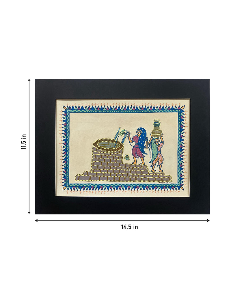 The Water Well In Pithora art by Chanchal Soni for Sale