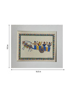 Traditional Bullock cart ride in Pithora art by Chanchal Soni for Sale