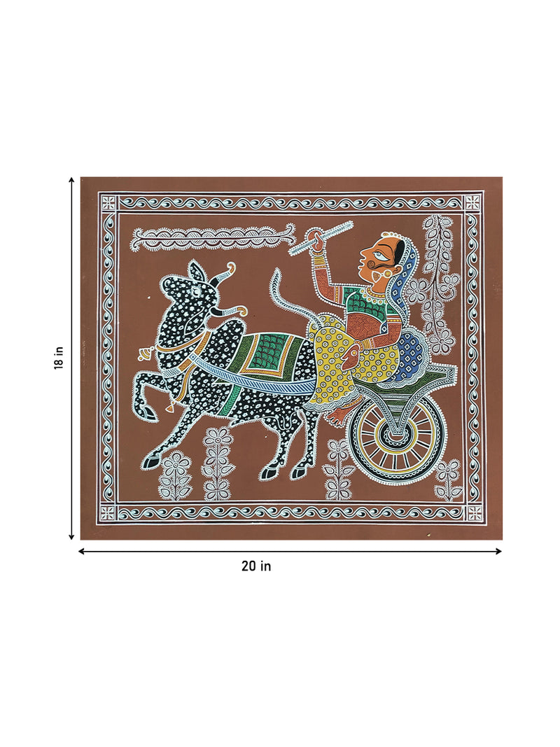 Order Women Riding Bullock Cart In Mandana by Vidya Soni