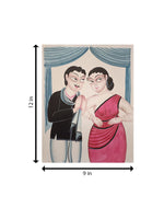 Women and Man In Kalighat by Anwar Chitrakar