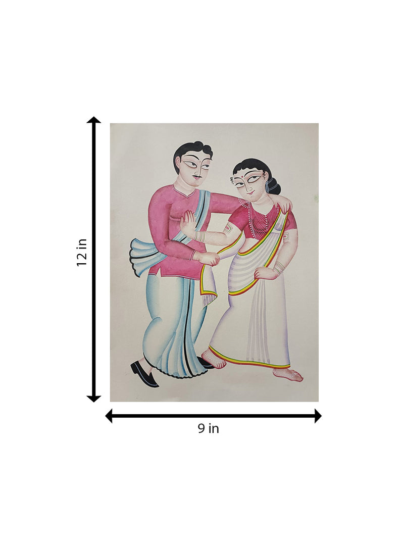 A man and a women In Kalighat by Anwar Chitrakar