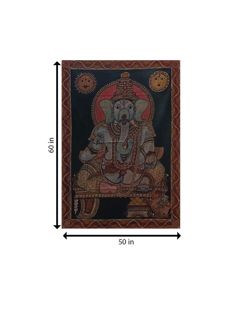 Lord Ganesha In kalamkari by Kanukurthi Guna Sekhar Sai